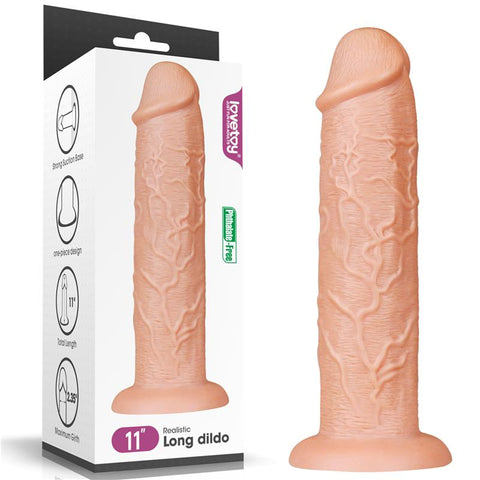 Lovetoy 11 Inch King Size Realistic Flesh Dildo - Realistic Dildos