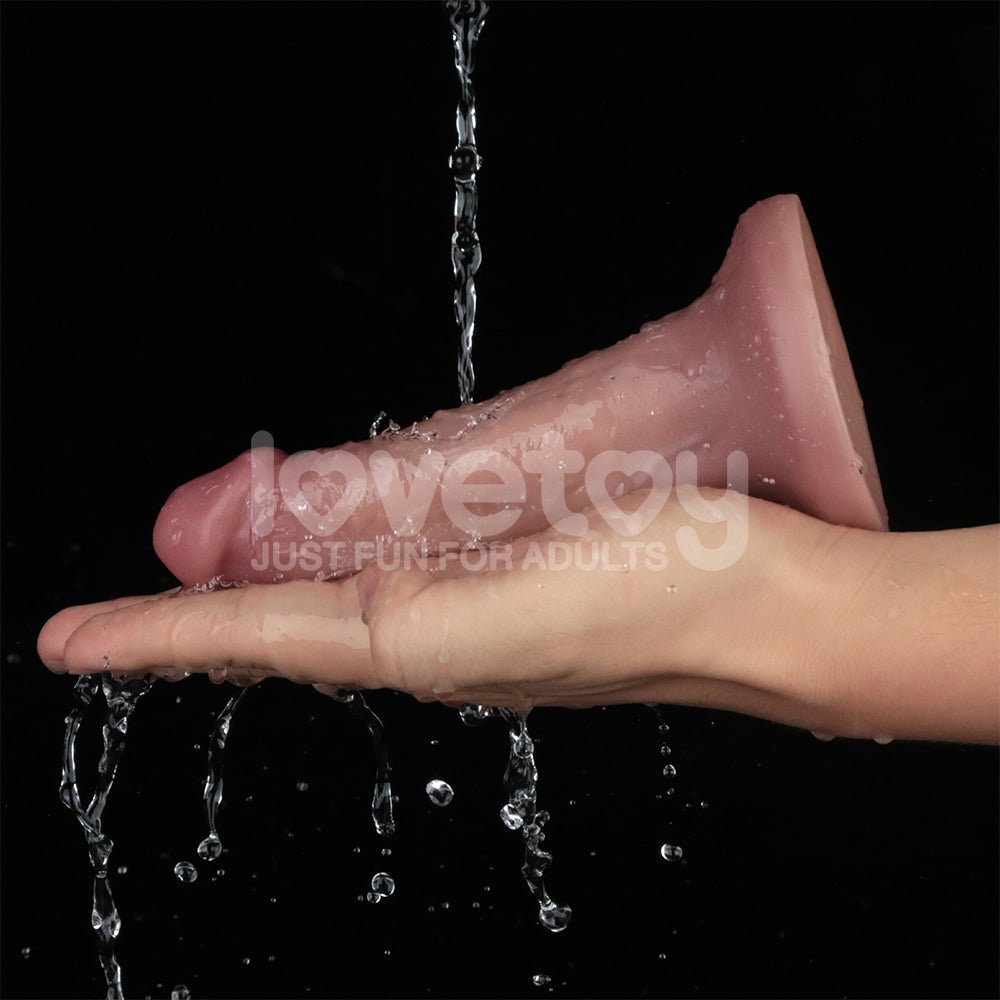 Lovetoy Dual Density Power Cock Vibrating Dong Flesh with 10 Vibration Modes - - Vibrating Dildos