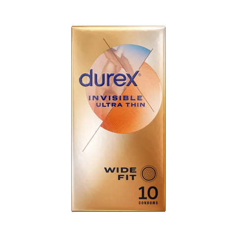 Durex Invisible Wide Fit Condoms 10 Pack - Condoms