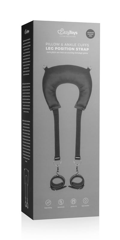 Easytoys Fetish Pillow and Ankle Cuffs Leg Position Strap - - Cuffs And Restraints
