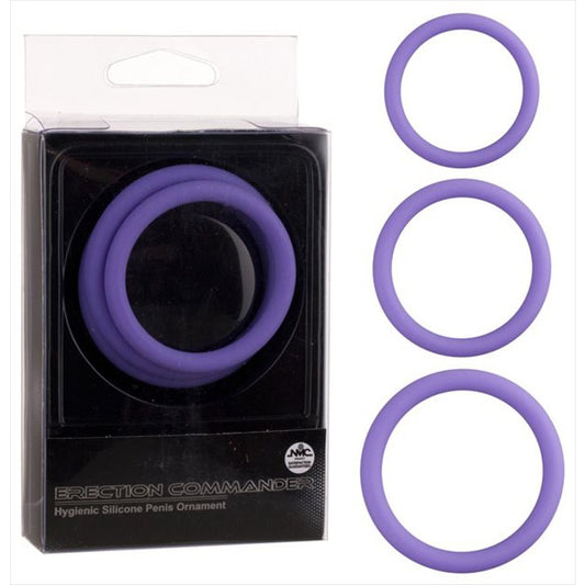 Erection Commander Silicone Cock Ring Set
