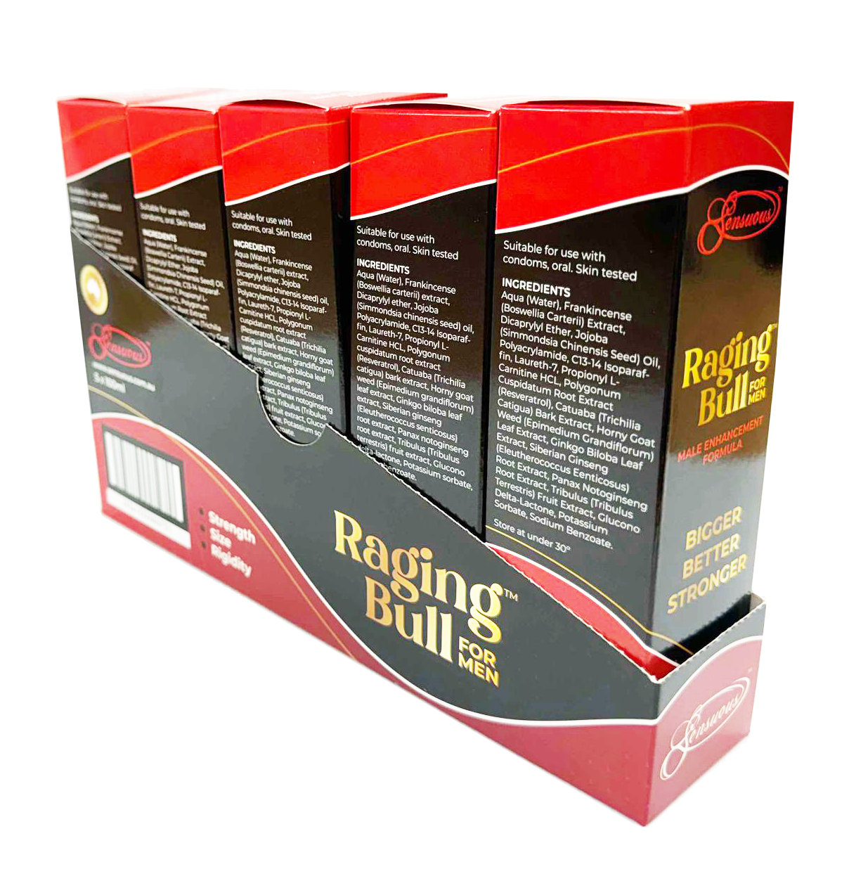 Sensuous Raging Bull Male Penis Enhancement Cream 100ml - Delay and Excite Sprays