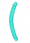 Shots Toys Crystal Clear 18 Inches Realistic Double Dong