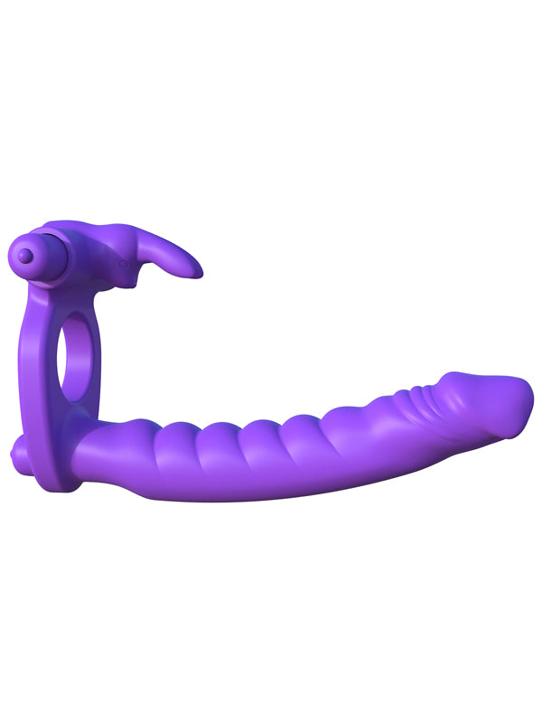 Fantasy C-Ringz Silicone Double Penetrator Rabbit - - Vibrating Cock Rings