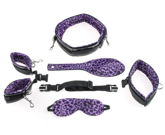 Fetish Fantasy Series Purple Cheetah Bondage Kit - - Bondage Kits