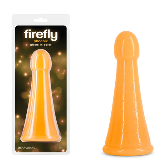 NS Novelties Luminous Ecstasy Firefly Phoenix Glow in Dark Dildo Premium TPE - - Anal Dildos