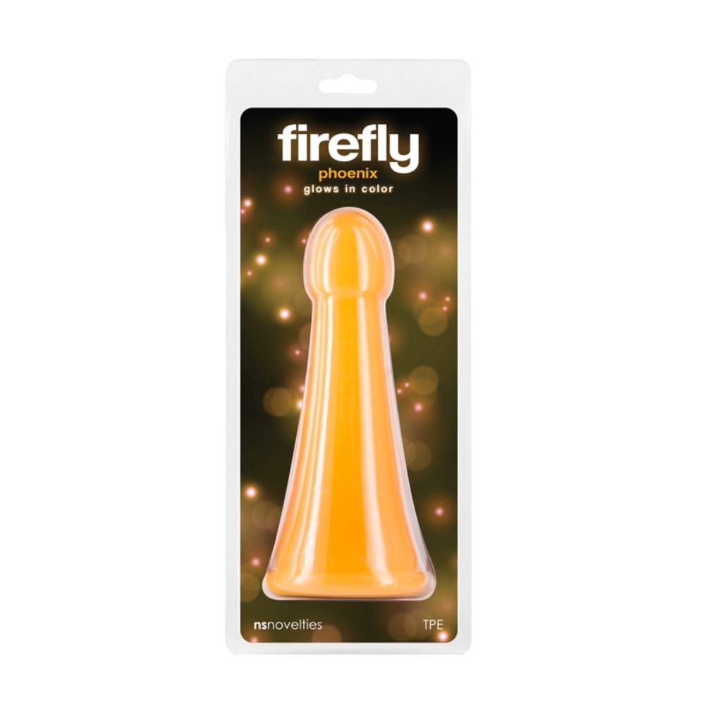 NS Novelties Luminous Ecstasy Firefly Phoenix Glow in Dark Dildo Premium TPE - - Anal Dildos