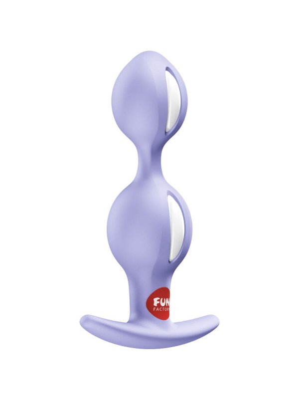 Fun Factory B BALLS DUO Silicone Anal Plug - Purple - Butt Plugs