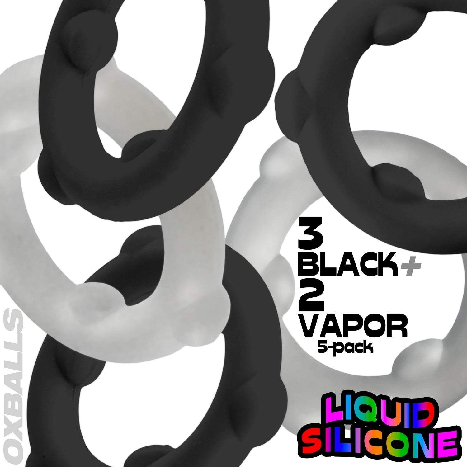 Oxballs Gearheads 5 Pack Spinner Cock Rings - Cock Ring Sets