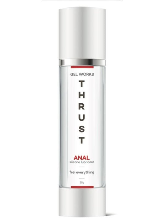 Gel Works Thrust Anal Silicone Lubricant 90G Airless Pump Top