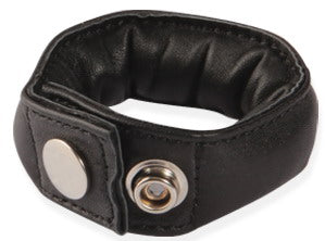 Subshop Single Weighted Leather Cock Ring - - Ball And Cock Toys