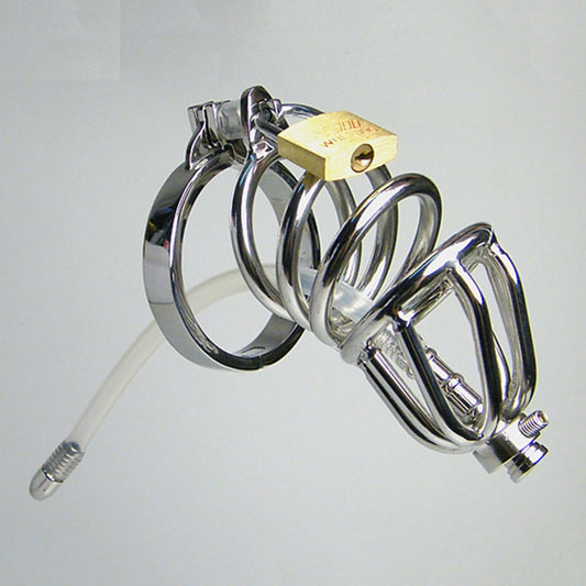 Hoop Cock Cage with Urethral Tube