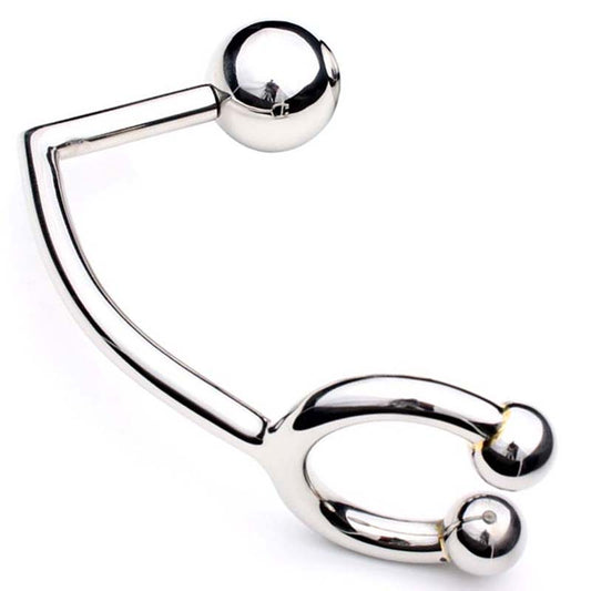 Horse Shoe Cock Ring with Anal Intruder - - Spreaders and Hangers