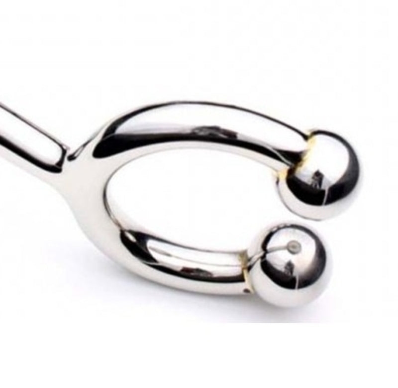 Horse Shoe Cock Ring with Anal Intruder - - Spreaders and Hangers