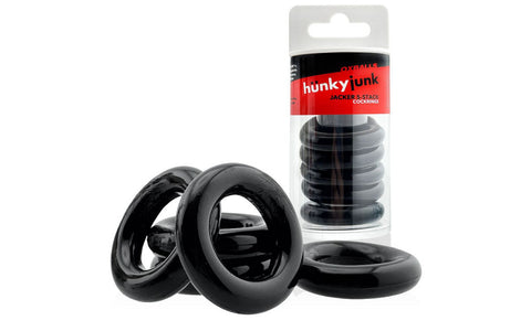Hunkyjunk Jacker Stack 5 Piece Strong Cock Ring Set - Cock Ring Sets