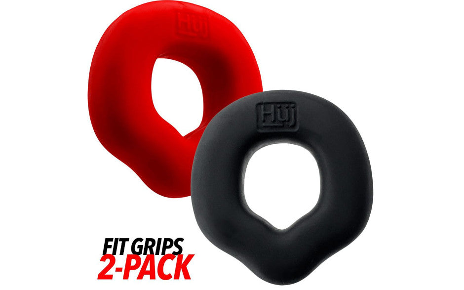 Hunkyjunk Fit Grips 2 Piece Ergo Mens Cock Ring Set - Cock Ring Sets