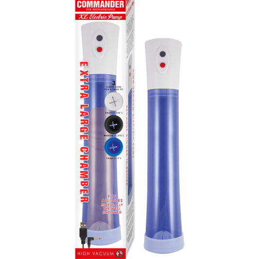 COMMANDER Vacuum Electric Penis Pump XL With 3 Sleeves - - Penis Pumps And Stretchers