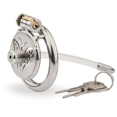 Hells Couture Impaler Chastity Cage Male Chastity Device With Urethral Plug - Male Chastity