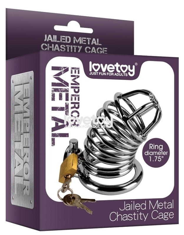 Jailed Metal Chastity Cage - - Male Chastity