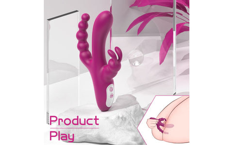 S-Hande Joker Triple Ecstasy Couples Vibrator - Rabbit Vibrators
