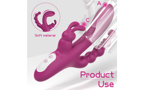 S-Hande Joker Triple Ecstasy Couples Vibrator - Rabbit Vibrators
