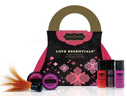Kama Sutra Love Essentials Romantic Travel Purse, Raspberry - - Sex Kits