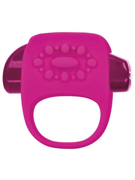 Key by Jopen Halo Vibrating Cock Ring - Pink - Cock Rings