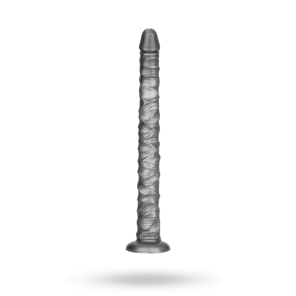 Lovetoy King Sized Vibrax Slider Vibrating Dildo Grey with 10 Functions - - Vibrating Dildos