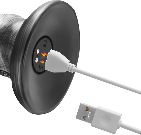 Lovetoy King Sized Vibrax Slider Vibrating Dildo Grey with 10 Functions - - Vibrating Dildos