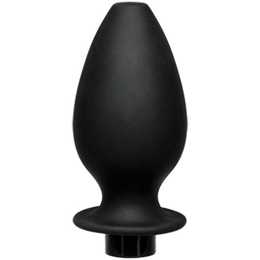 Kink Flow Fill Silicone Anal Douche Accessory Black - - Enemas and Douches