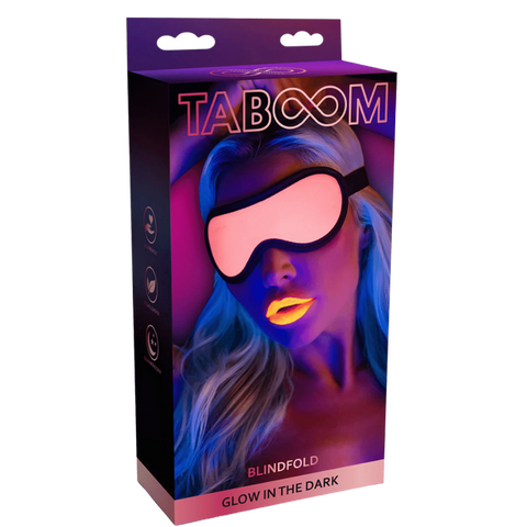 Scala Glow Blindfold Pink Glow in Dark Sensory Deprivation for BDSM - Masks And Blindfolds