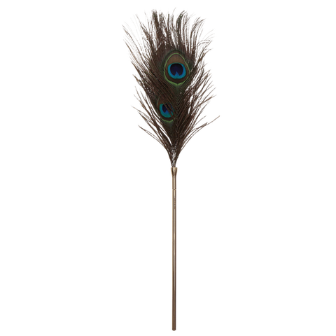 Scala Peacock Tickler Gold Feather Sensation Adult Toy - Whips And Crops