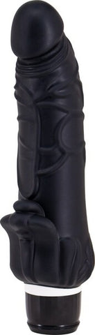 Seven Creations Silicone Classic Viking Black Vibrator with 7 Functions - Vibrating Dildos