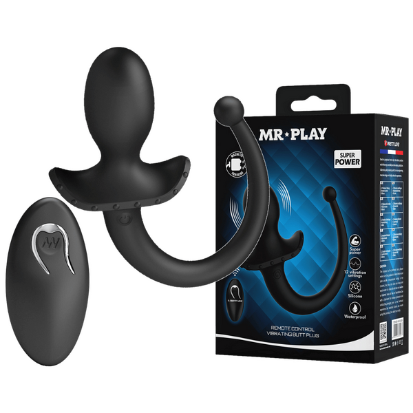 Baile Remote Control Vibrating Silicone Butt Plug Tail - Butt Plugs