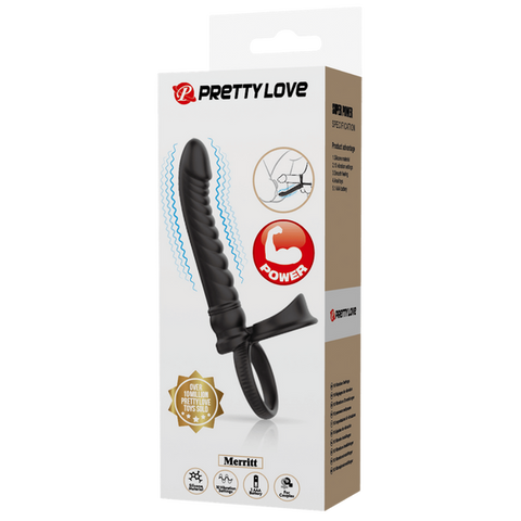 Baile Merritt Vibrating Cockring with Anal Probe - Vibrating Cock Rings