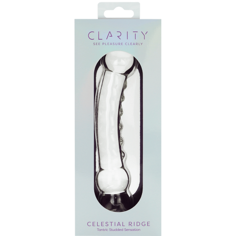 Creative Conceptions Glass Dildo Celestial Ridge Ridged Double Ended - Glass Sex Toys