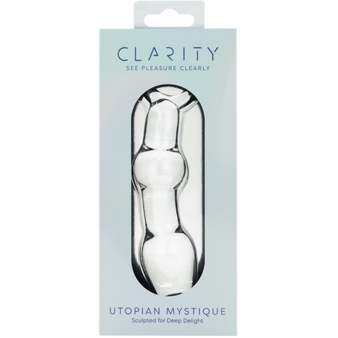 Creative Conceptions Glass Dildo Utopian Mystique Ribbed Design - Glass Sex Toys
