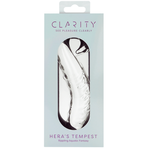 Creative Conceptions Glass Dildo Heras Tempest Curved G Spot Stimulation - Glass Sex Toys