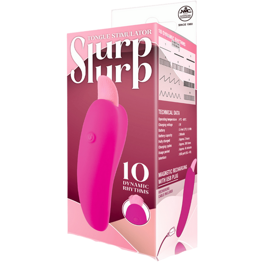 Excellent Power Slurp Slurp Adult Tongue Stimulator - Pink - Finger and Tongue Vibrators