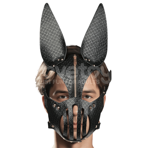 Lovetoy Dark Sculpted Bunny Ears BDSM Mask - Masks And Blindfolds