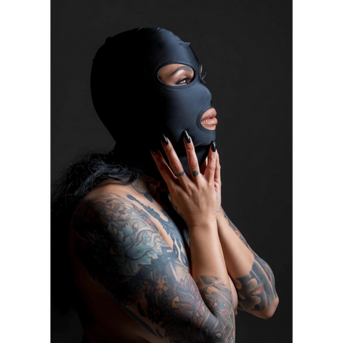 Scala Spandex Hood (Black) Comfortable Sensory Deprivation - Bondage Hoods