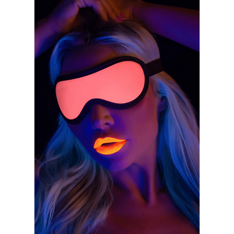 Scala Glow Blindfold Pink Glow in Dark Sensory Deprivation for BDSM - Masks And Blindfolds