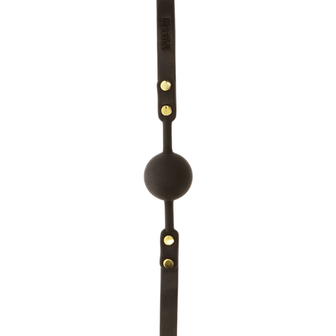 Scala Ball Gag Black with Vegan PU Leather Strap - Bondage Gags and Bits