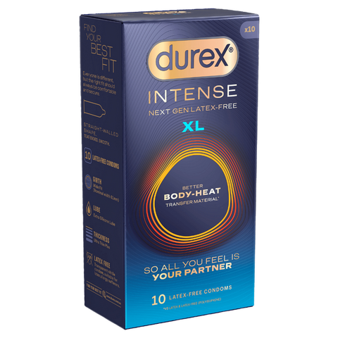 Durex Intense Next Gen Latex Free Condoms XL 10 Pack - Condoms