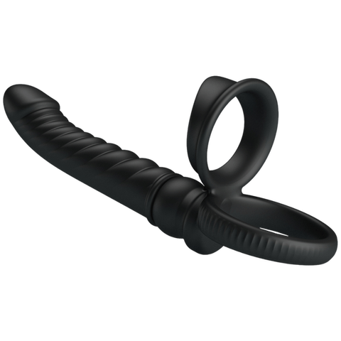 Baile Merritt Vibrating Cockring with Anal Probe - Vibrating Cock Rings