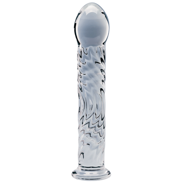 Creative Conceptions Seraphic Ripple Borosilicate Glass Dildo - - Glass Sex Toys