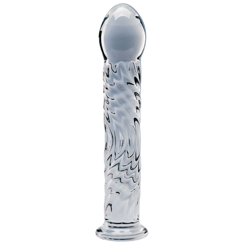 Creative Conceptions Glass Dildo Seraphic Ripple Textured G Spot - Glass Sex Toys