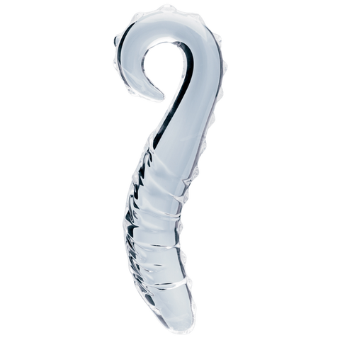 Creative Conceptions Glass Dildo Heras Tempest Curved G Spot Stimulation - Glass Sex Toys