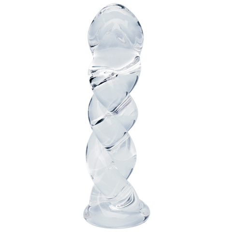 Creative Conceptions Glass Dildo Seraphic Braid Spiral Ridged Design - Glass Sex Toys