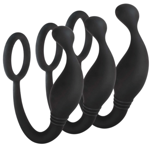 Excellent Power 3 Piece Prostate Plug with Love Ring - Default Title - Prostate Toys